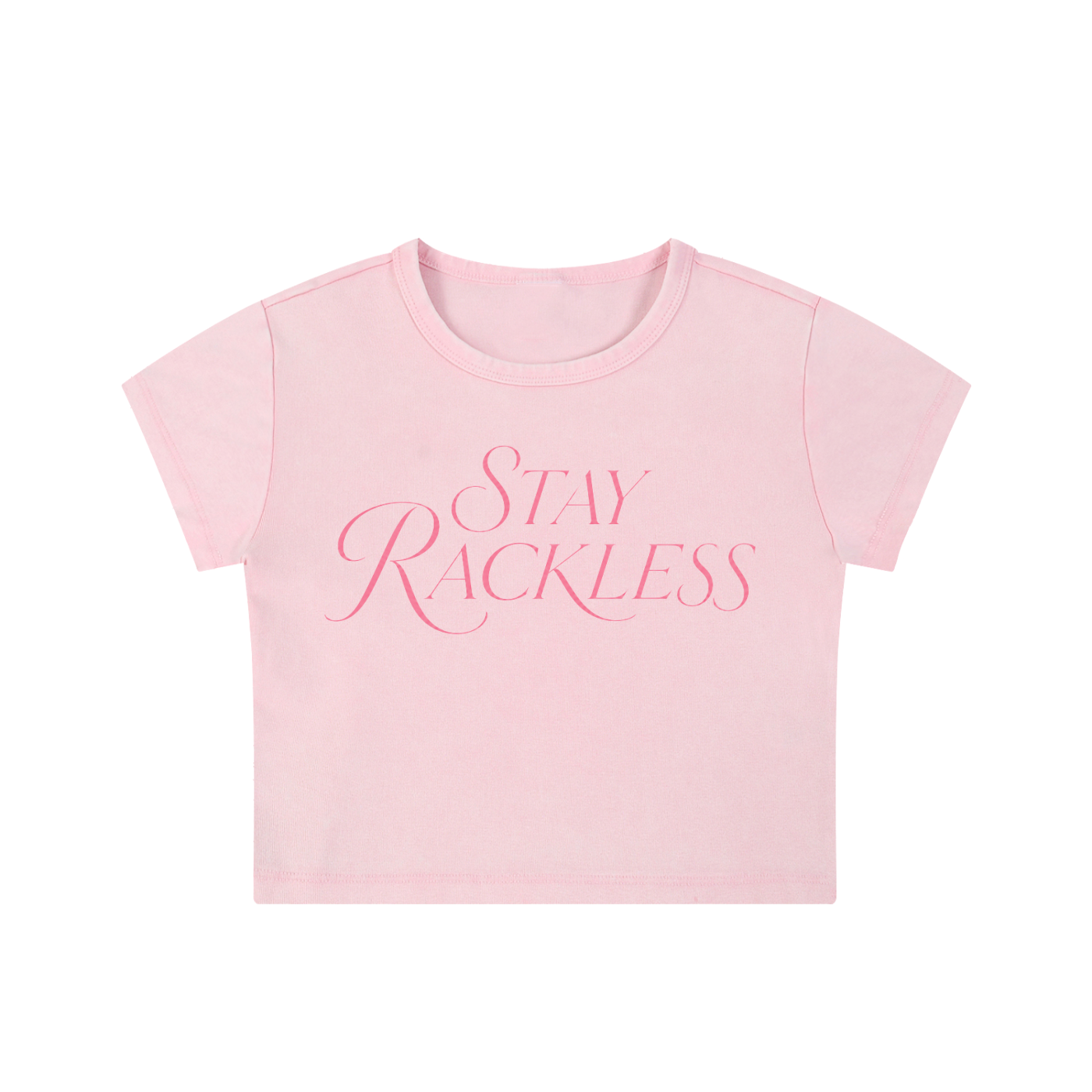 Stay Rackless Snow-Washed Crop Tee