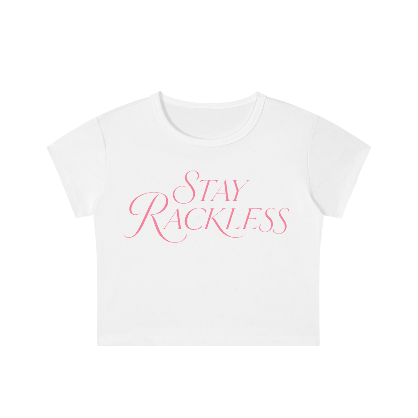 Stay Rackless Snow-Washed Crop Tee