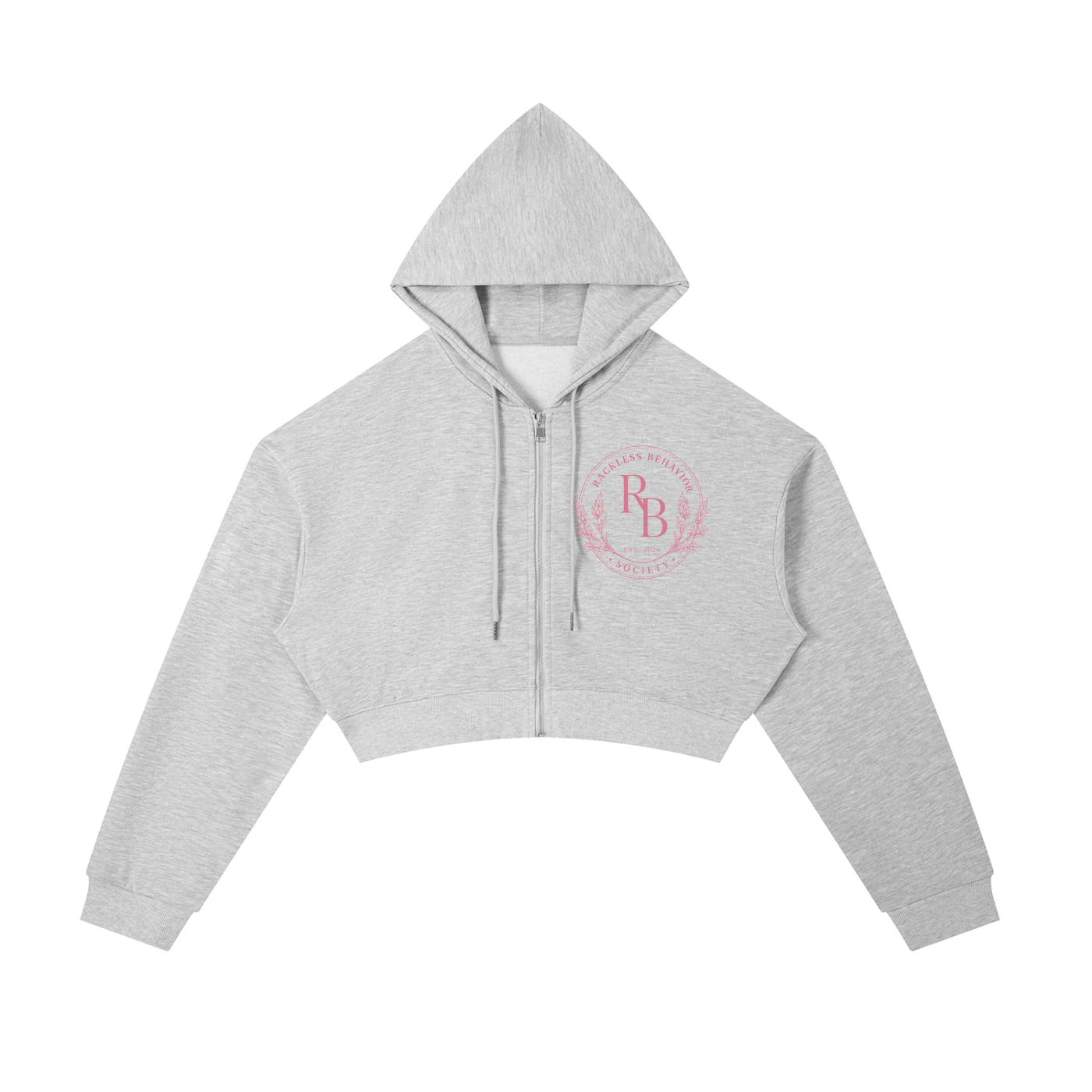 RB Crest Cropped Zip Hoodie