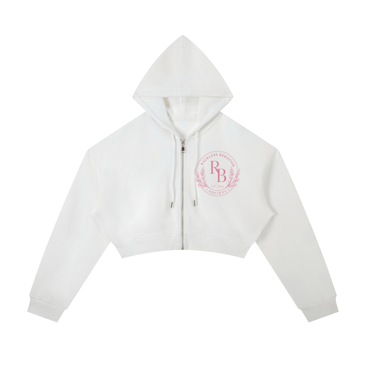 RB Crest Cropped Zip Hoodie